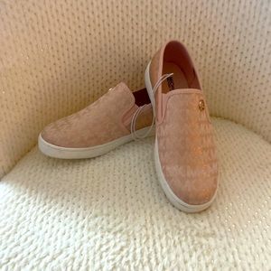Michael Kors pink slip on sneakers Size 3